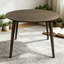 Table de salle à manger d'extérieur ronde en bois d'acacia gris avec table de patio résistante aux intempéries-323963822