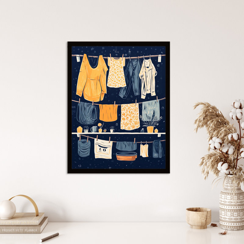 When Life Gives You Lemon Laundry Blue - Single Picture Frame Print