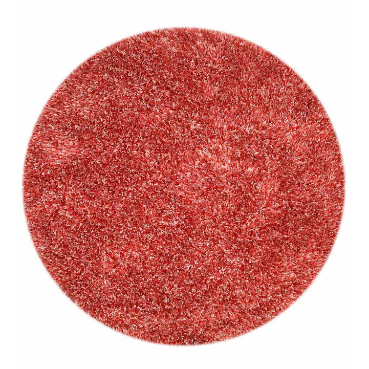 Kenshawn HAND TUFTED SHAG POLYESTER ECO-FRIENDLY AREA RUGS - Red & White Color | Solid Design | Area Rugs for Living room,  Bedroom