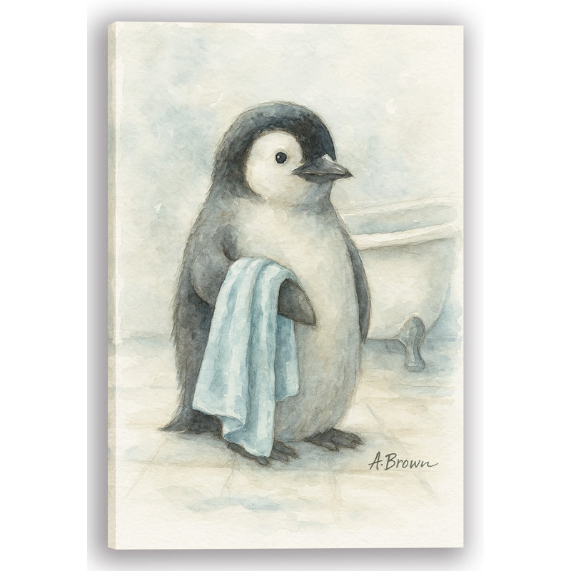 Art sur toile, pingouin II