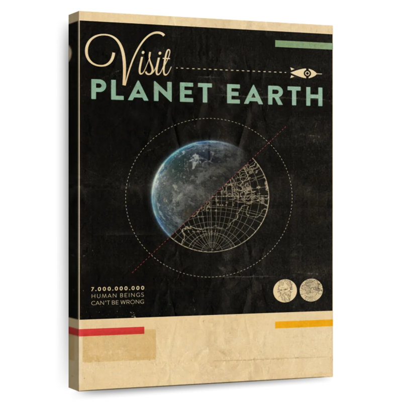 Oberle Visit Planet Earth, 12" H x 8" W