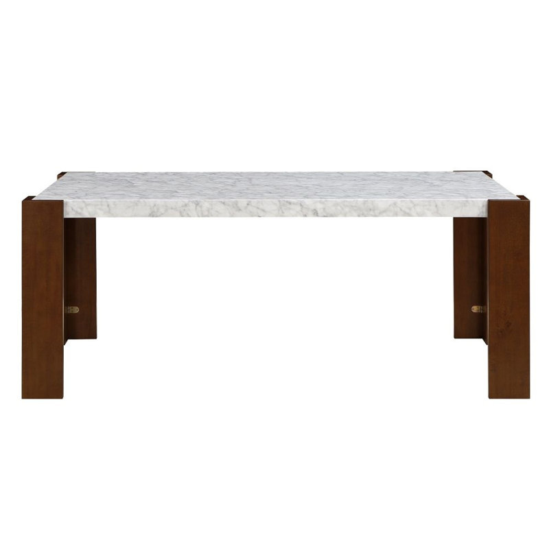 Hettie Faux Marble Top Dining Table