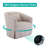 360-Degree Swivel Upholstered Armchair with Accent Pillow-367928017