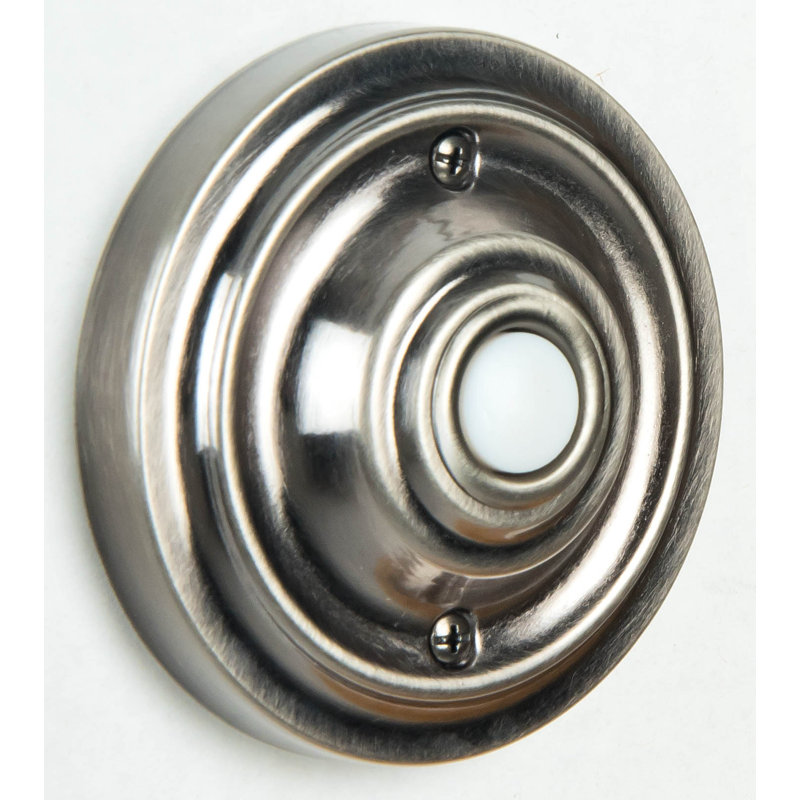 Push Button Doorbell, Antique Pewter