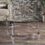 Table basse moderne en verre transparent avec matériaux en acrylique et en fer Chic translucide A