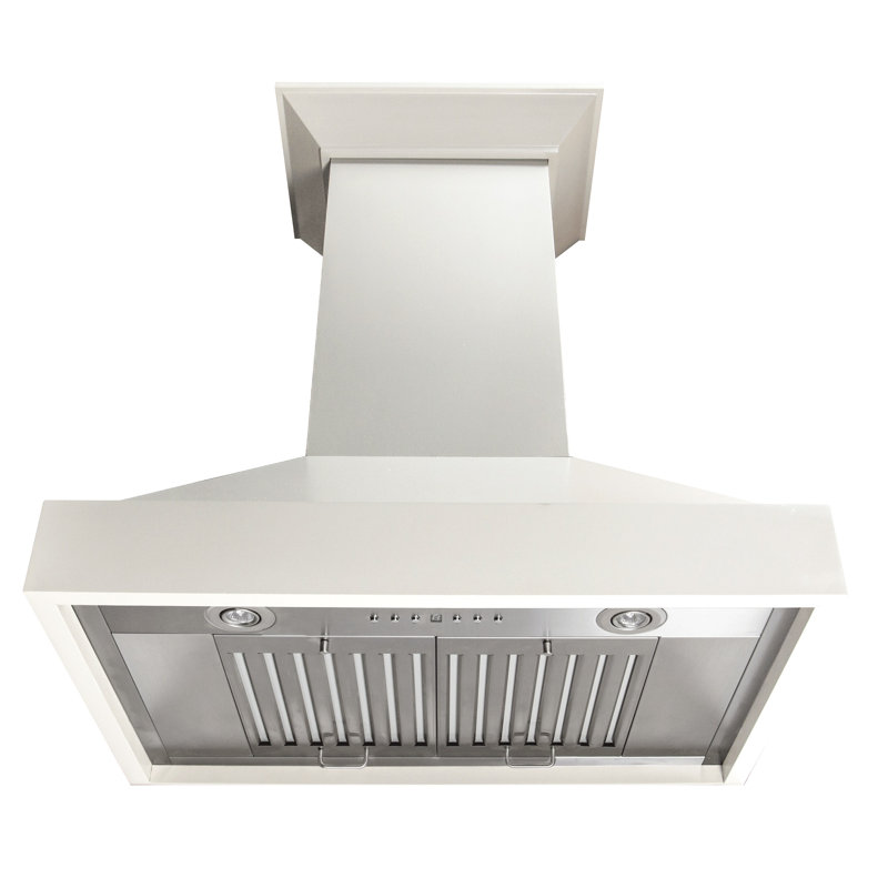 30" Wood 400 CFM Ducted Wall Mount Range Hood, Unfinished Wood, 30" W