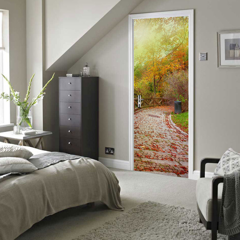 Park Alleyway Self-Adhesive Door Sticker