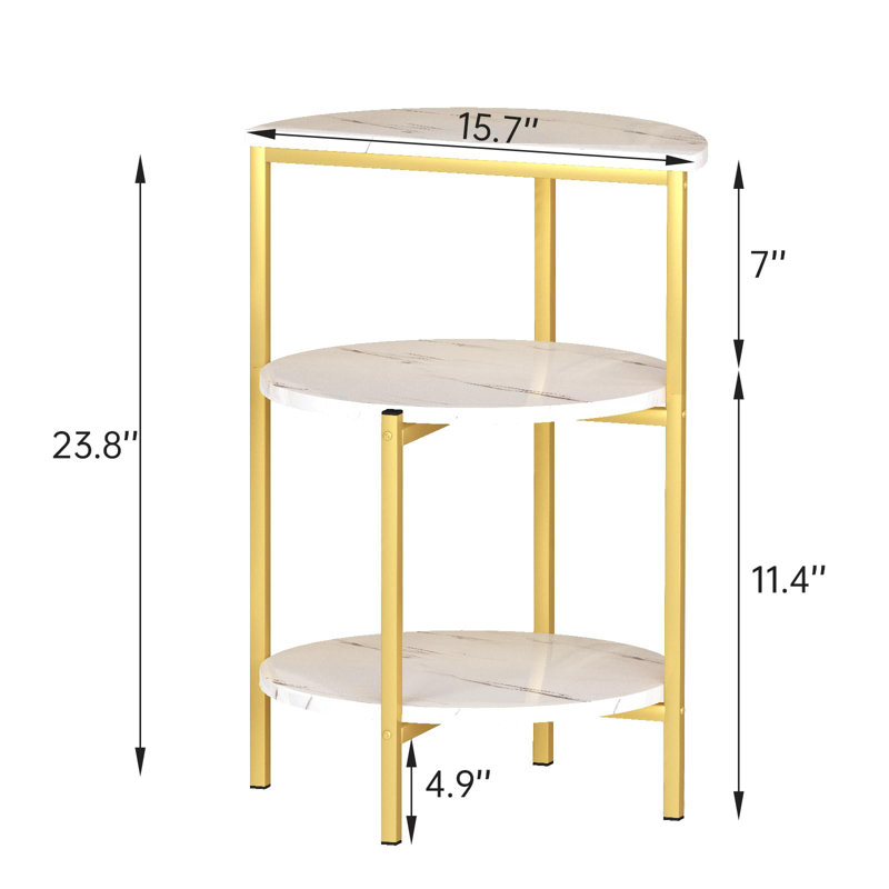 Ensemble de 2 tables de bout Modern, Or
