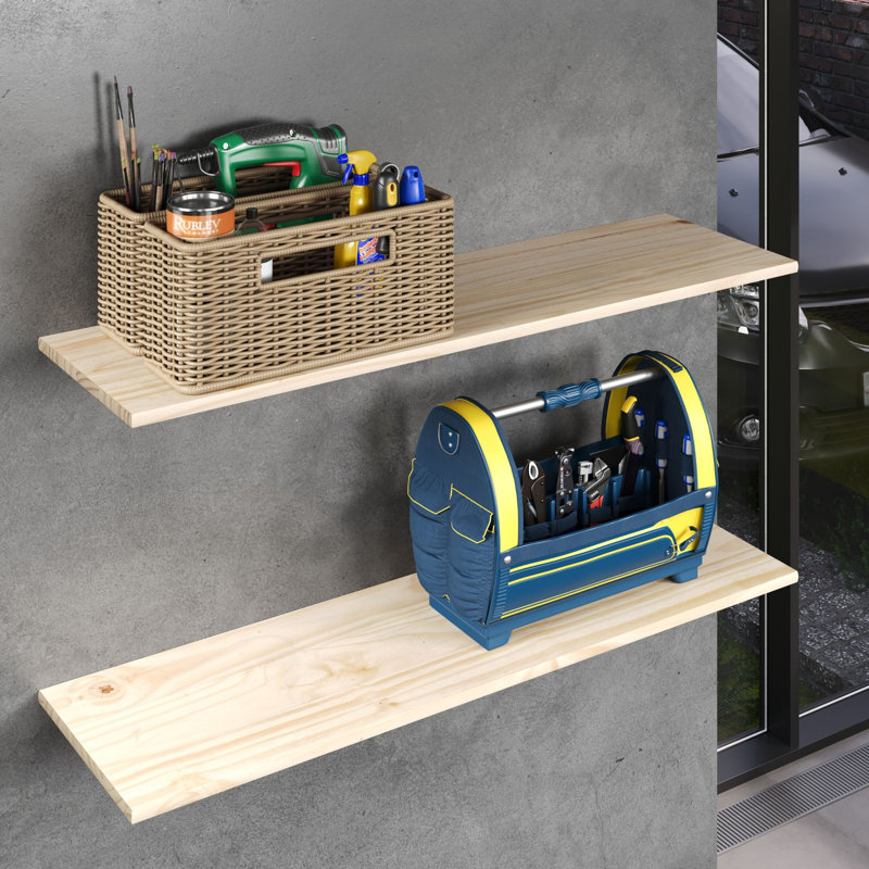 Shelving Unit Part, Laminated Shelf Board Pre-Sanded Pine, 173cm x 30cm