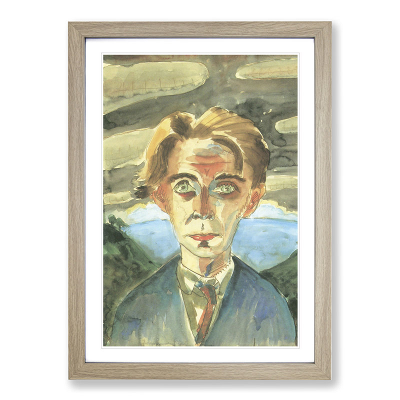 Self-Portrait Vol.3 by Walter Gramatte - Picture Frame Painting, Oak Framed, 48cm H x 36cm W x 2cm D