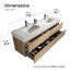 Meuble-lavabo mural avec surface solide et 4 tiroirs à fermeture en douceur-330642044-330642042-330642045