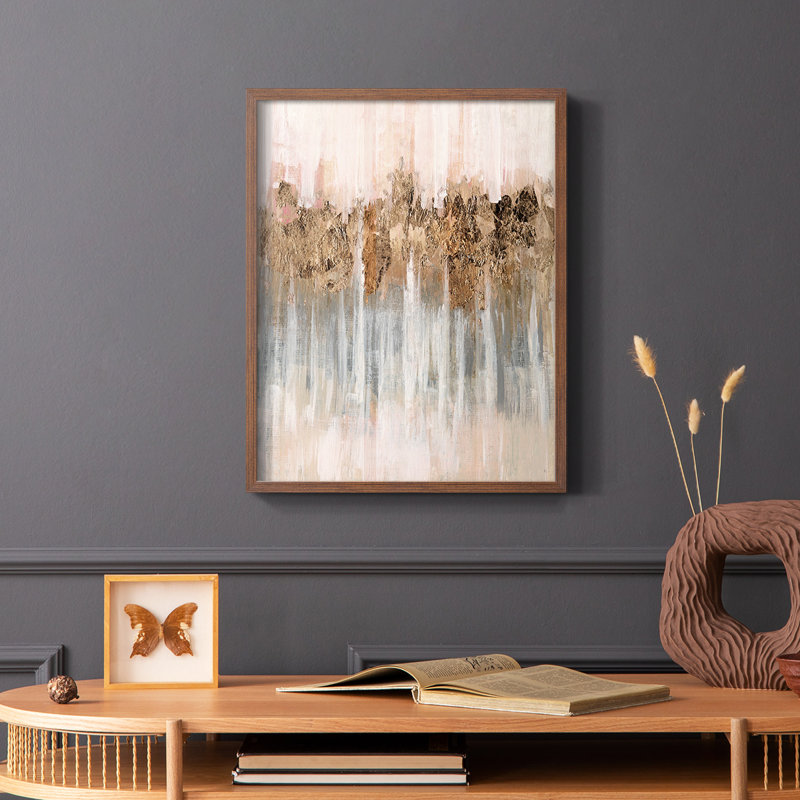 Printemps avec ombres encadrées - bois massif, Brun, H 14 po x l 11 po