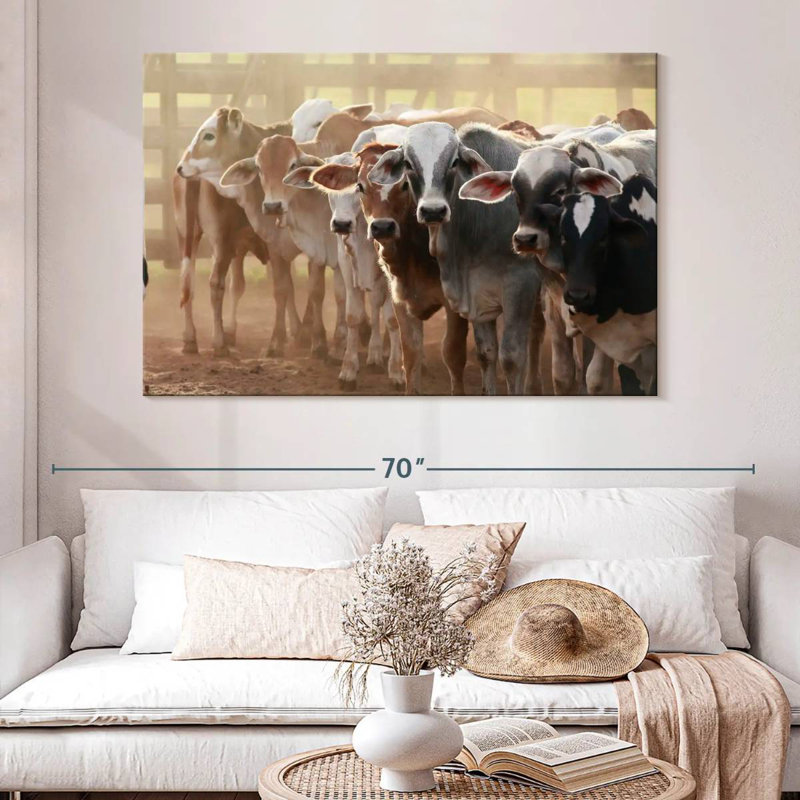 Jersey Cow Line Up, 34" H x 51" W
