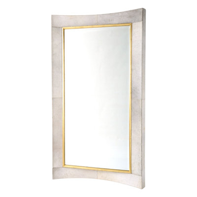 Curved Floor Mirror-Hair-on-Hide