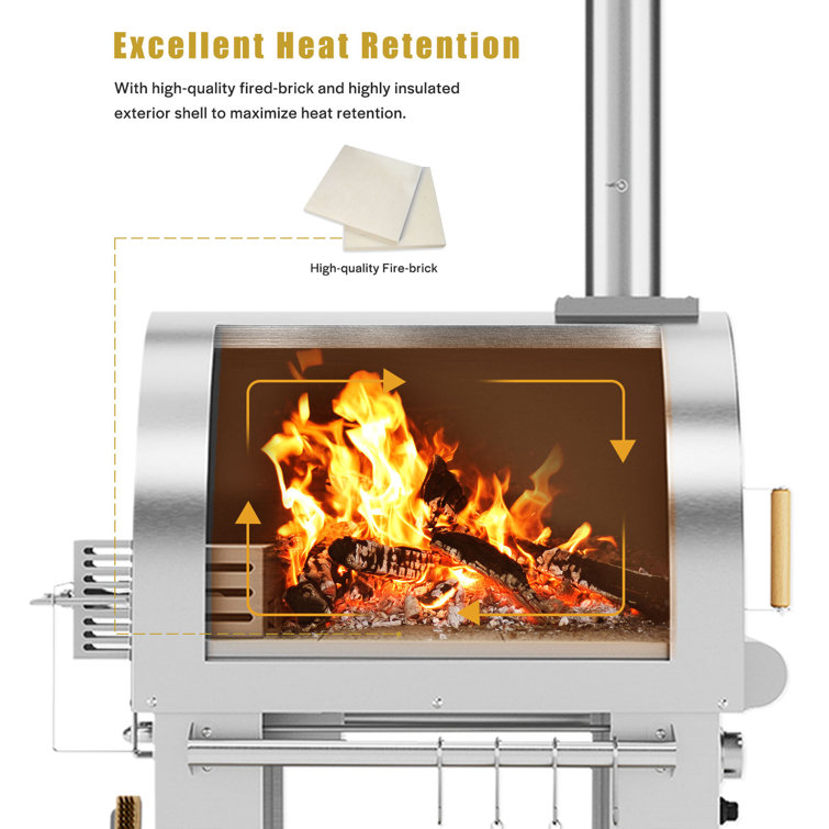 Empava Propane Tank Burning Outdoor Pizza Oven with Accessories in Stainless Steel EMPV-PG03