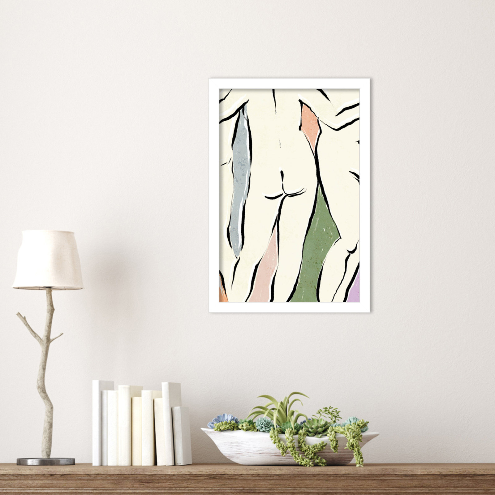Roulston "In the Bathhouse" Print, White, 17" H x 12" W