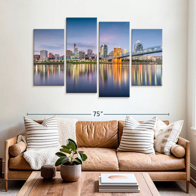 Hannes Cincinnati City Skyline, H 42 po x l 68 po