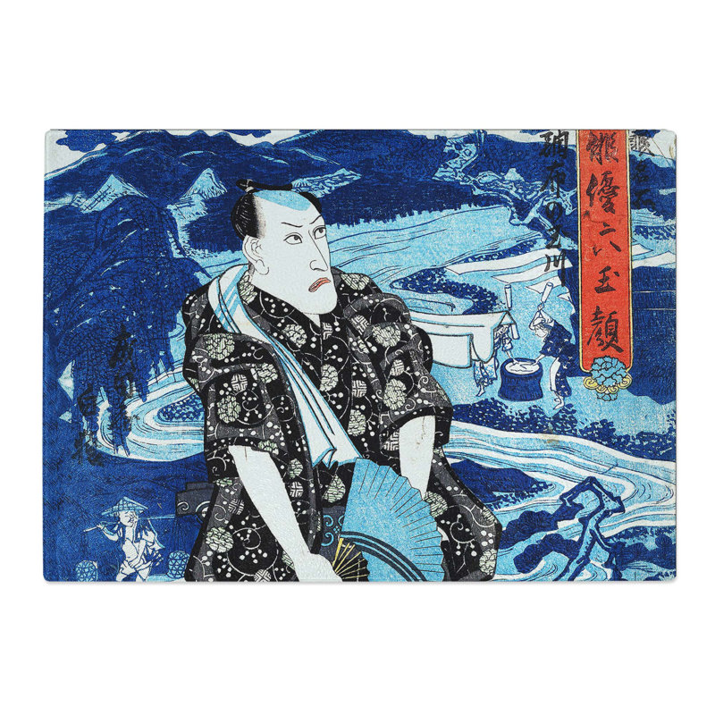 Tempered Glass the Actor Naritaya Hakuen by Utagawa Toyokuni Chopping Board, 39 cm x 28.5 cm