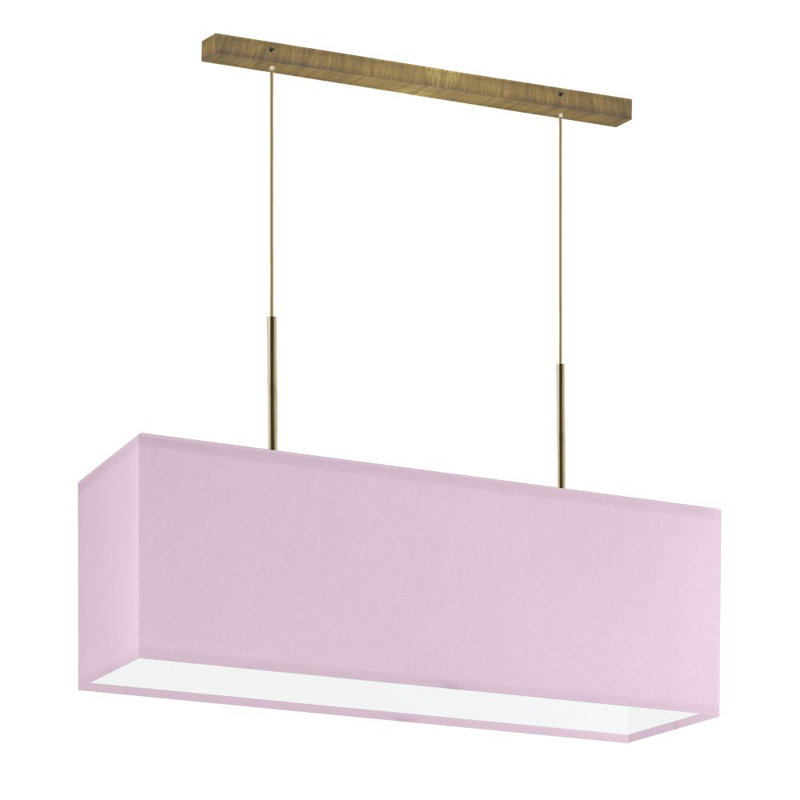 Gener 2 - Light Square/Rectangle Pendant, Old gold, Light Purple