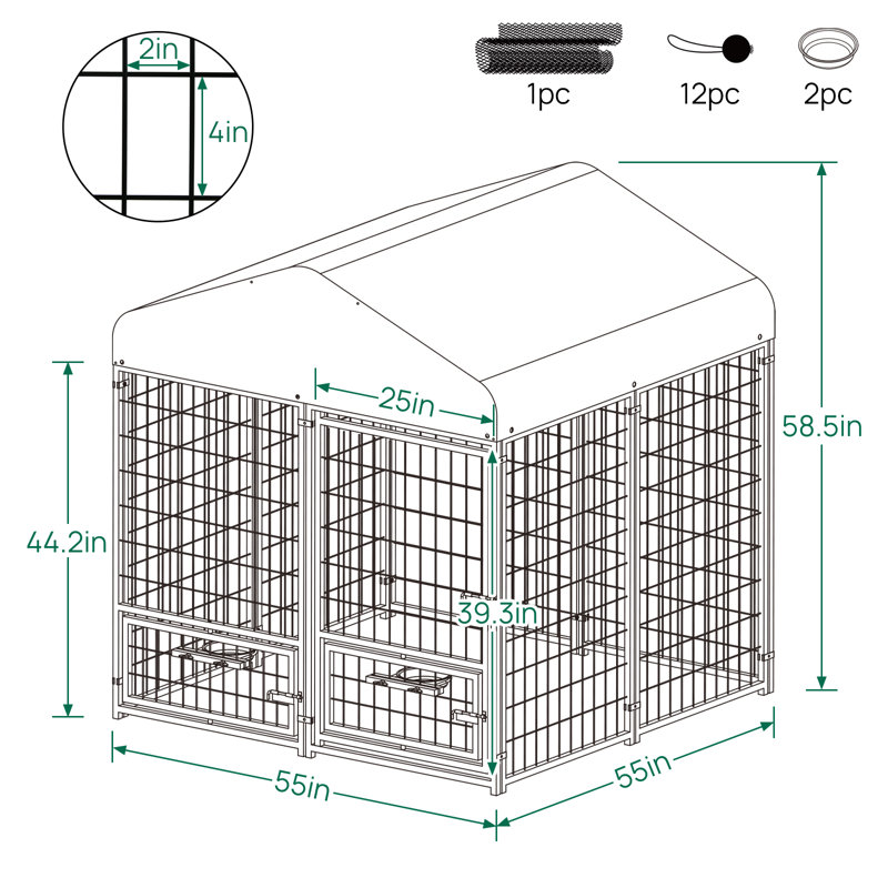 Metoyer Steel Dog House
