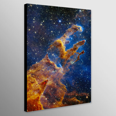 Pillars of Creation - NASA James Webb Space Telescope 1 Piece Wrapped Canvas Painting