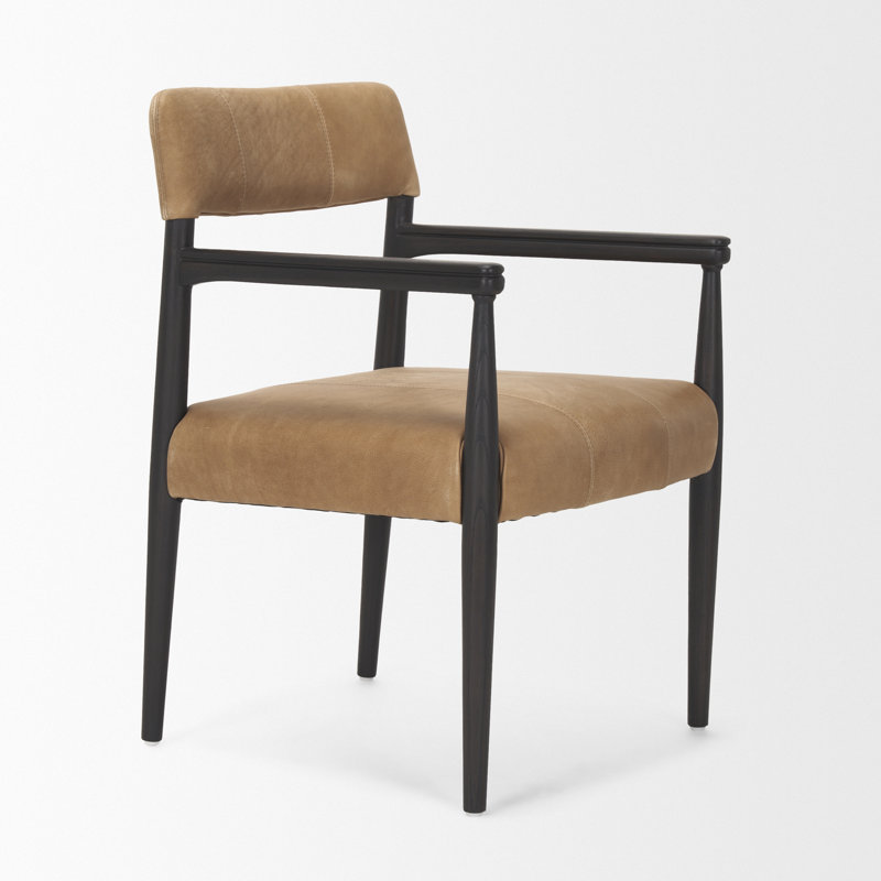 Toni Leather Upholstered Arm Chair