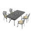 Ensemble de salle à manger 5 pièces avec coussins et table de patio avec quatre chaises