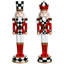 Checkered Nutcracker, Black And White - 13 Inches Set Of 2