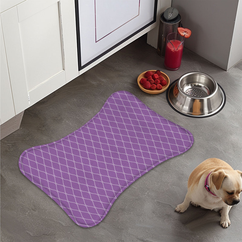 Purple Blue Orange Whispers - 1 Piece Bone Shape Feeding Mat