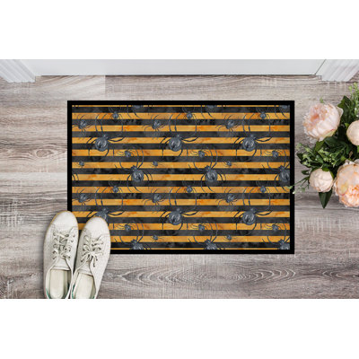 Tapis d'extérieur antidérapant Adrienn Halloween Spiders