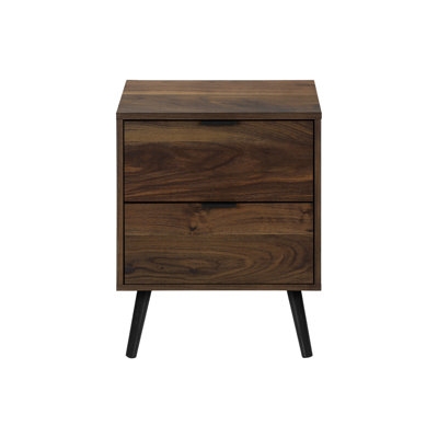 Accent Table, Bedroom, End, Living Room, Nightstand, Side Table, Storage Drawer, Walnut Laminate, Modern, Contemporary