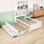 Lit plateforme en bois Meydan avec 3 tiroirs et lit gigogne simple USB-1351595593-1351595596