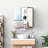 Kleankin Bathroom Mirrored Cabinet