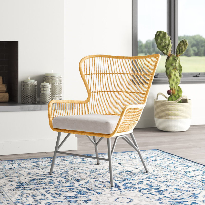 Fauteuil papillon en lin 28,4 po, Naturel