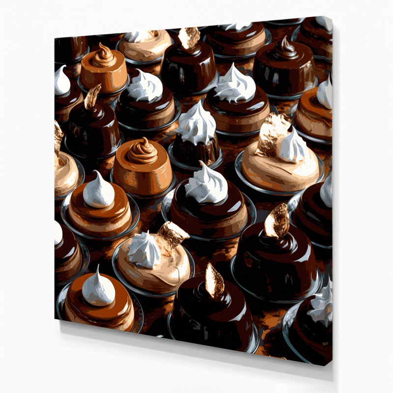 Art mural sur toile, "Desserts Mousse", H 12 po x l 12 po