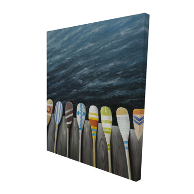 Colorful Paddles on the Dock - Marine Bridge Canvas Decor