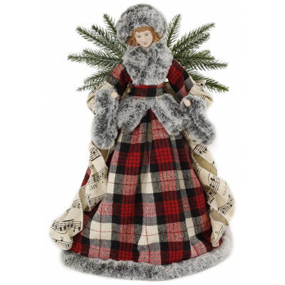 Décoration pour sommet de sapin ange 14 po traditionnel 5075D431C242408594385CFB747924BC