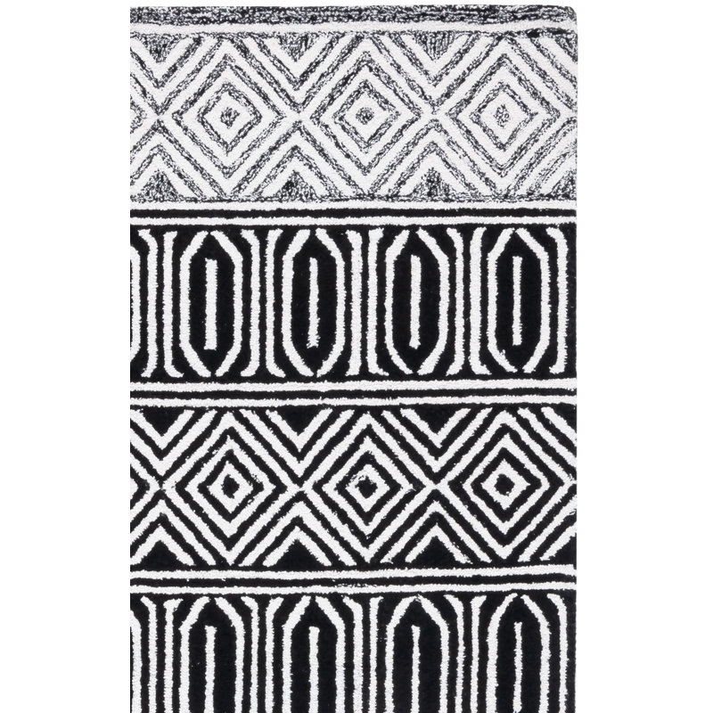 Haruno Hand Tufted Performance Geometric Rug, Rectangle 6' x 9'