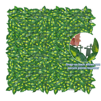 Privacy Fence Screen,Faux Ivy Leaf Artificial Hedges Fence by KingSo