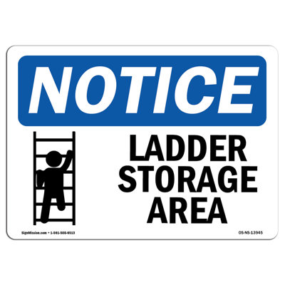 Ladder Storage Area Sign with Symbol