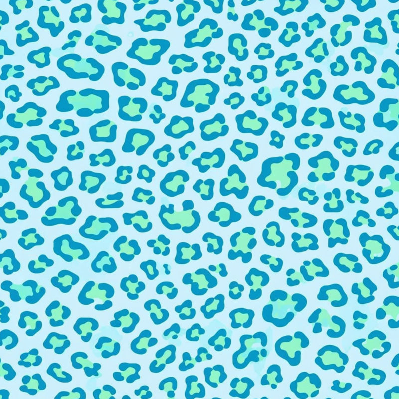 Coussins décoratifs double face à motif léopard, 26 x 26 inches, Light Blue Medium Green