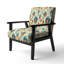 Fauteuil de style bohème et éclectique rembourré Artistic Nomad