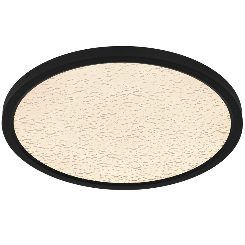 Outskirts Integrated LED Flush Mount With CCT Switch, Earth Black, 1" H x 20" W x 20" D