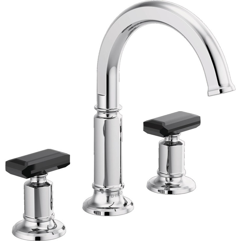 Invari™ Widespread Lavatory Faucet with Arc Spout, Polished Chrome, Knob Handle, 1.2 GPM
