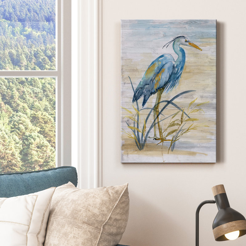 Blue Heron I - reproduction d'art, H 18 po x l 12 po x P 1 po, Toile tendue, Pas de tapis