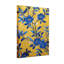 Plantes et fleurs, motif floral bleu sur fond doré-704906741