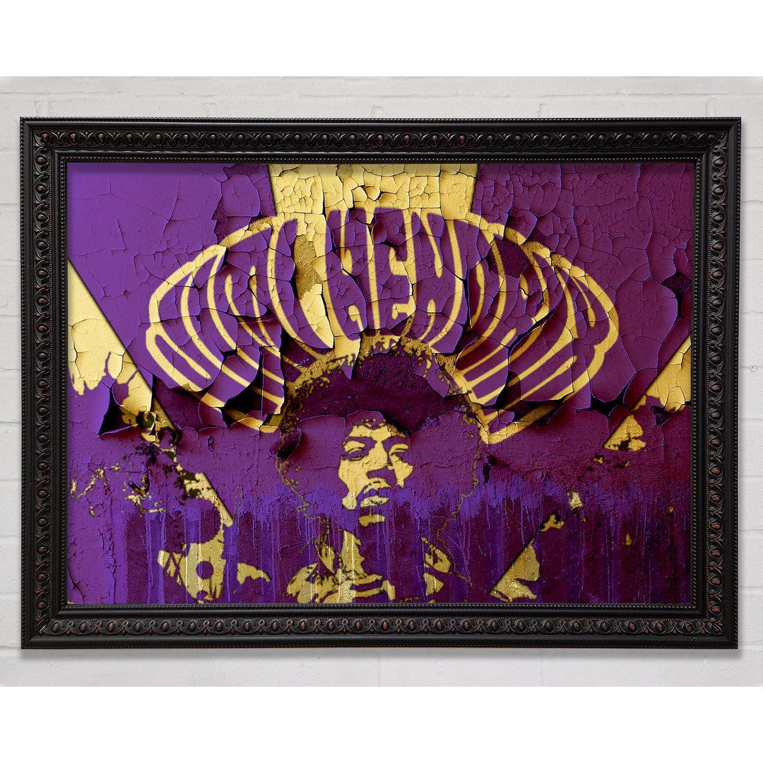 Jimi Hendrix Purple Haze - Einzelner Bilderrahmen Kunstdrucke