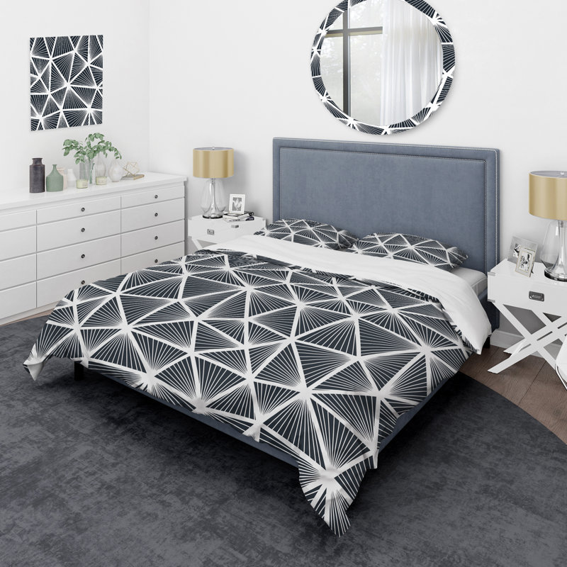 Ensemble de housse de couette Modern, Housse simple + 1 taie décorative