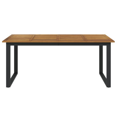 Shamon Rectangular Metal Outdoor Dining Table , cm W cm D