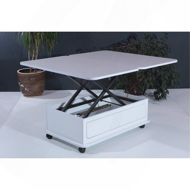 Table basse Rio Smart For Living réglable en hauteur 1003 blanc.